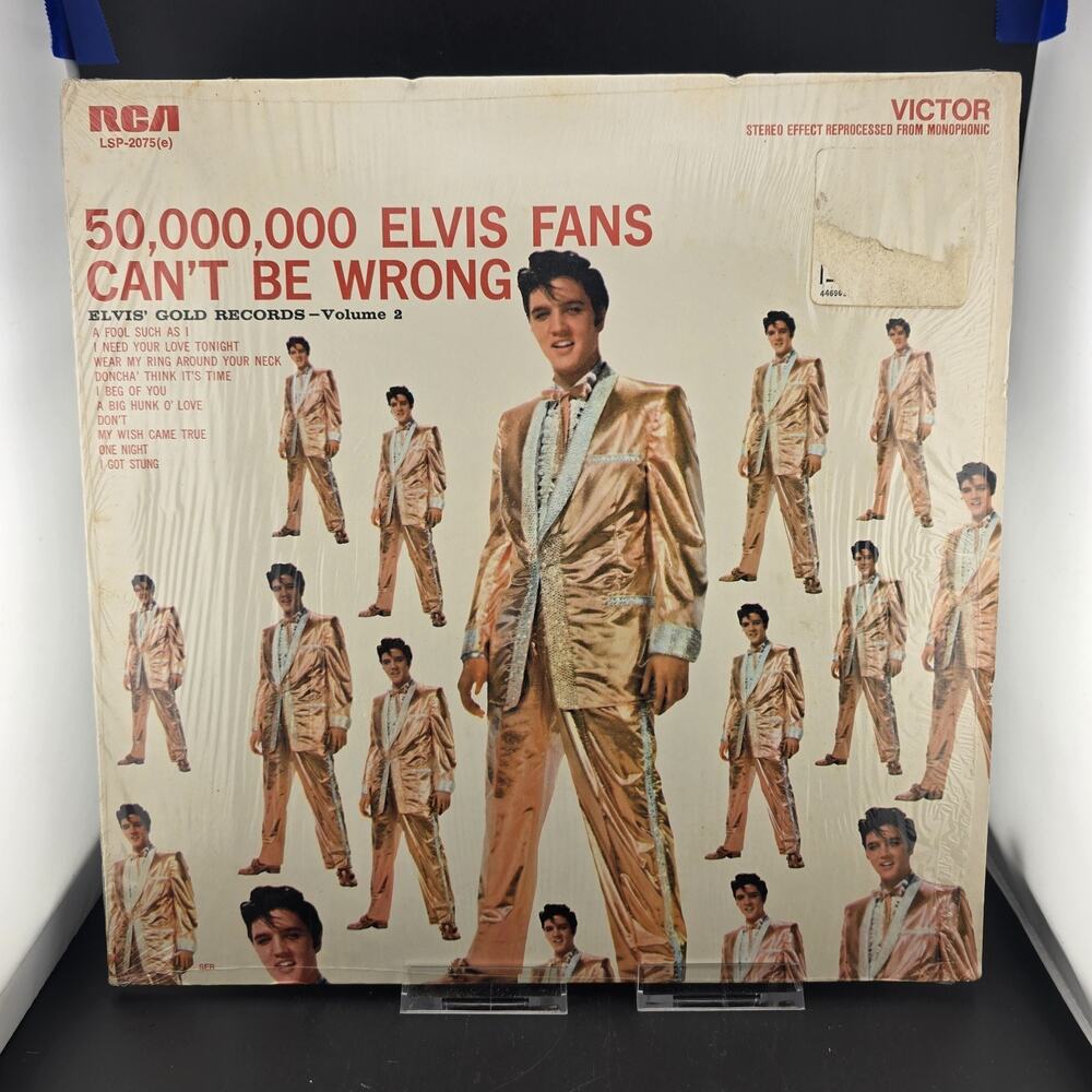 Elvis Presley 50,000,000 Fans Gold Records Vol 2 Vinyl LP 1976 Black Label VG+